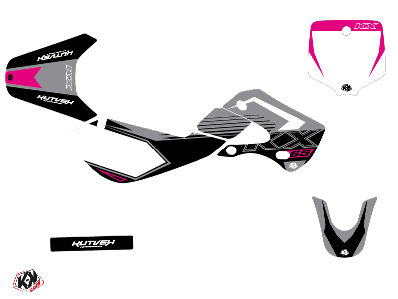 Kit de décoration Moto cross Claw Kawasaki 65 KX gris KUTVEK - vue 2