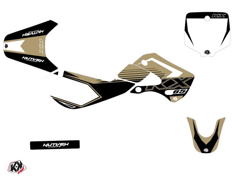 Kit plastiques Moto Cross Claw Kawasaki 65 KX Sable KUTVEK - vue 2