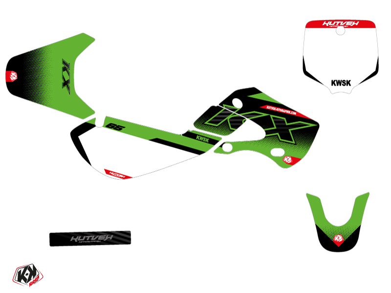 Kit Plastiques Déco Moto Cross Kawasaki 65 KX Vert - vue 2