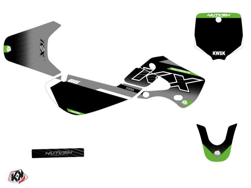 Kit décoration Moto cross Kawasaki 65 KX gris KUTVEK - vue 2