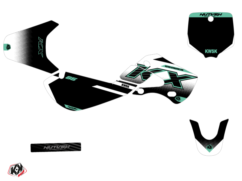 Kit Décoration Moto Cross Live Kawasaki 65 KX Turquoise KUTVEK - vue 2