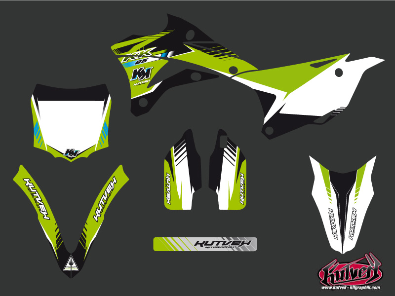 Kit de décoration motocross Pulsar Kawasaki 85 KX noir KUTVEK - vue 2