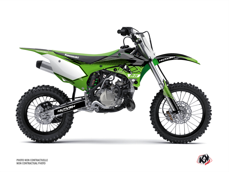 Kit Décoration Moto Cross Claw Kawasaki 85 KX Noir KUTVEK