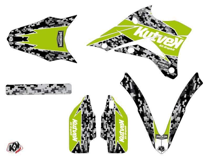 Kit Décoration Moto Cross Predator Kawasaki 85 KX Vert KUTVEK - vue 2