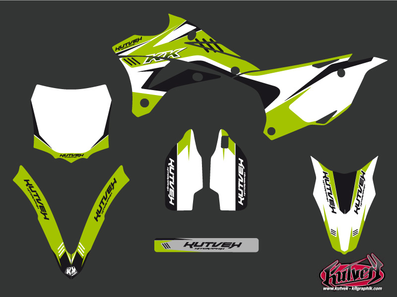 Kit Déco Moto Cross Chrono Kawasaki 85 KX Noir KUTVEK - vue 2
