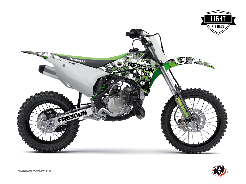 Kit de décoration moto-cross Freegun Eyed KUTVEK Kawasaki 85 KX vert