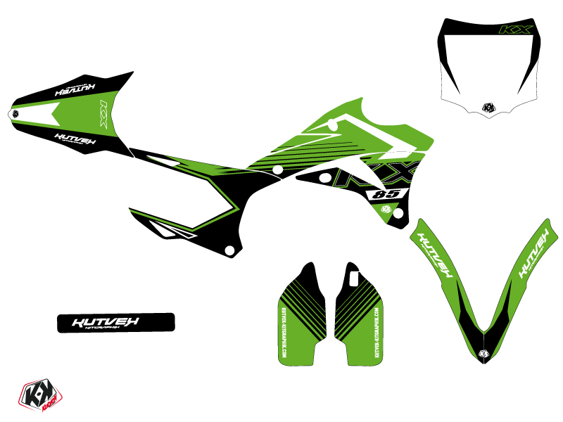 Kit Plastiques Déco Moto Cross Claw Kawasaki 85 KX Vert - vue 2