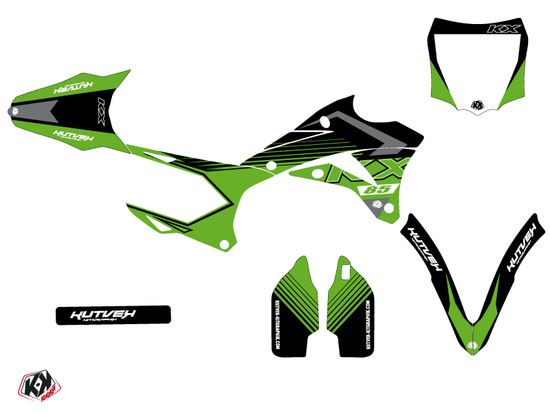 Kit Déco Moto Cross Claw Kawasaki 85 KX Noir KUTVEK - vue 2