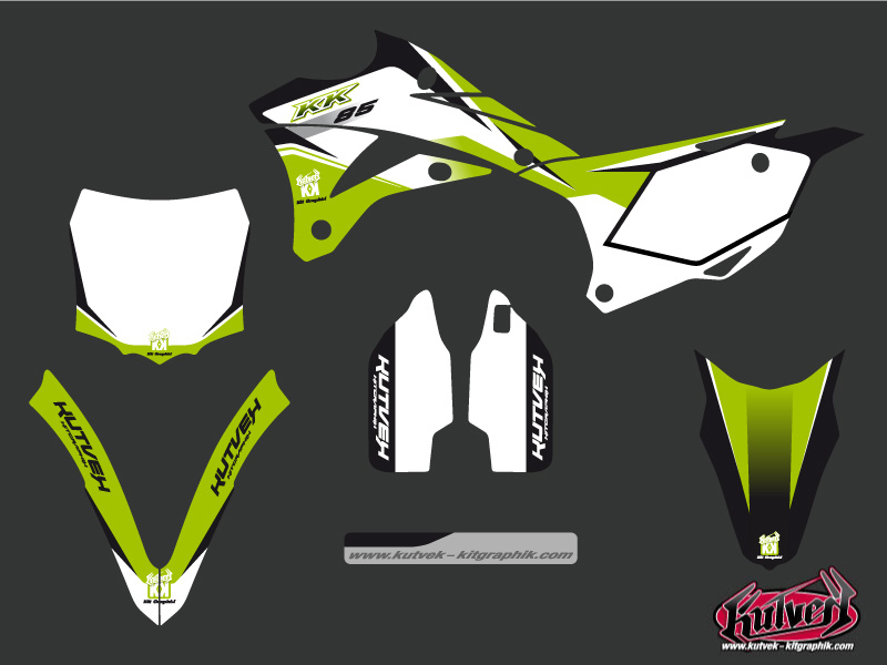 Kit Décoration Moto Cross Assault Kawasaki 85 KX KUTVEK - vue 2