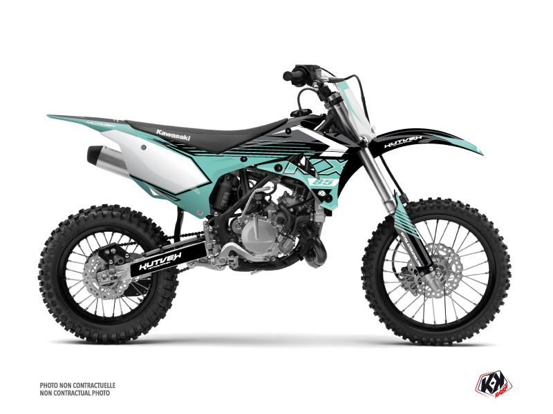 Kit de décoration moto cross Claw Kawasaki 85 KX turquoise KUTVEK