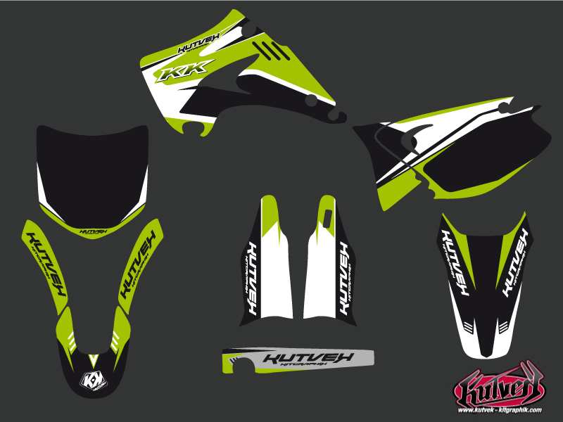 Kit plastiques Chrono Kawasaki 125 KX noir KUTVEK - vue 2