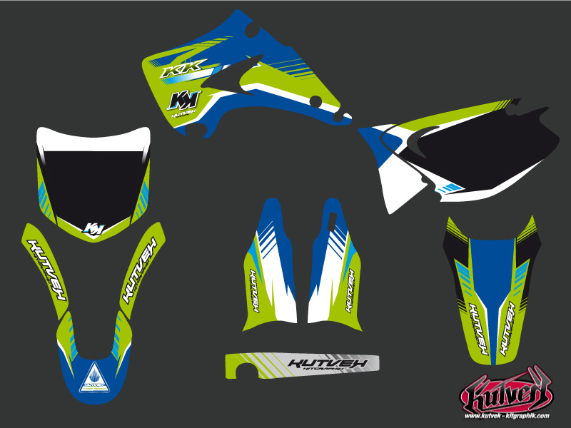 Kit de décoration moto cross Pulsar Kawasaki 125 KX bleu KUTVEK - vue 2