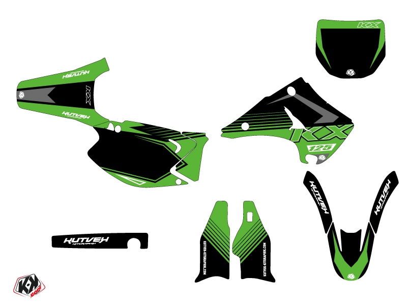 Kit Décoration Moto Cross Claw Kawasaki 125 KX Noir KUTVEK - vue 2