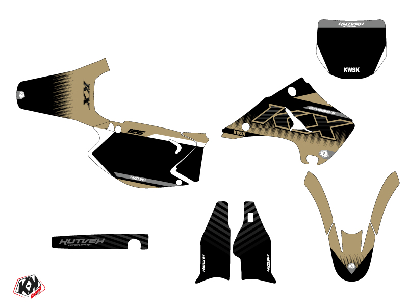 Kit de décoration moto cross Live Kawasaki 125 KX Sable KUTVEK - vue 2