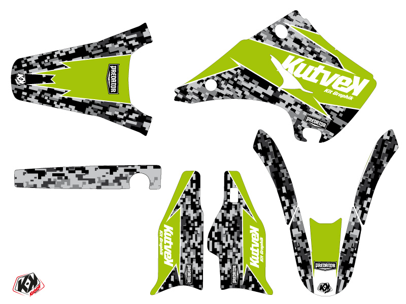 Kit Décoration Moto Cross Predator Kawasaki 125 KX Vert KUTVEK - vue 2