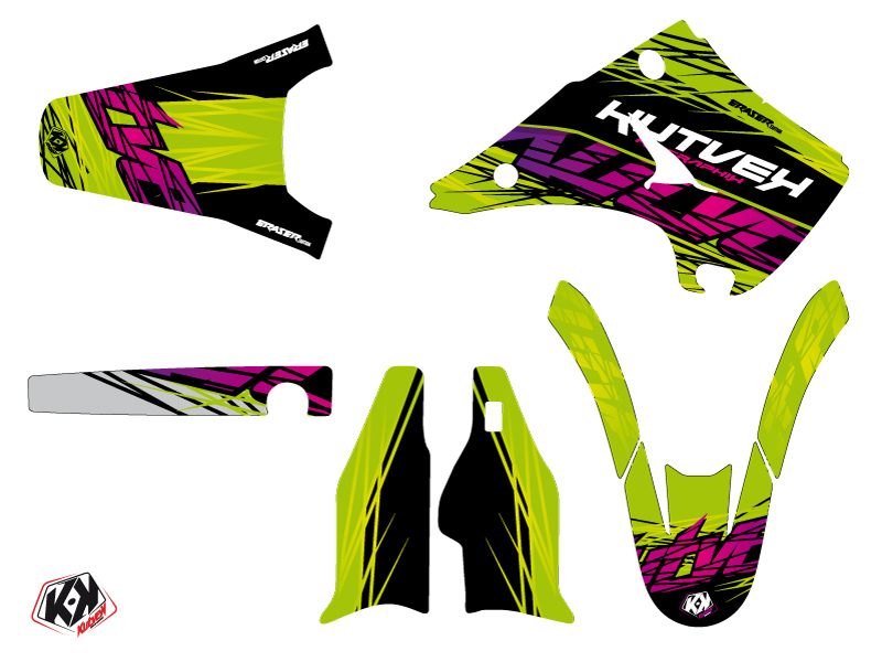 Kit Décoration Moto Cross Eraser Kawasaki 125 KX Vert KUTVEK - vue 2