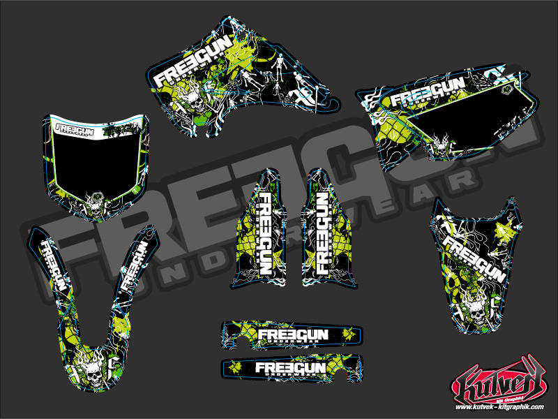 Kit de décoration motocross Freegun Kawasaki 125 KX KUTVEK - vue 2