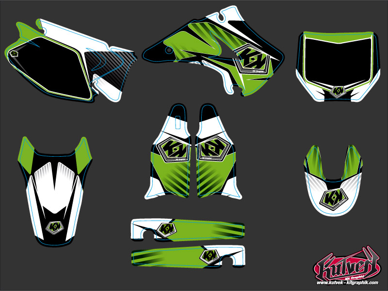 Kit décoration moto cross Factory Kawasaki 125 KX KUTVEK - vue 2