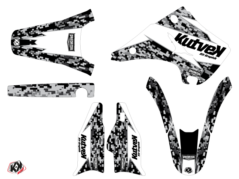Kit décoration moto cross Predator Kawasaki 125 KX blanc KUTVEK - vue 2