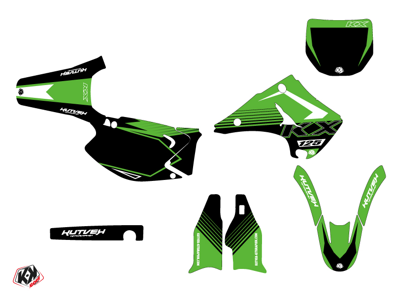 Kit Déco Moto Cross Claw Kawasaki 125 KX Vert KUTVEK - vue 2