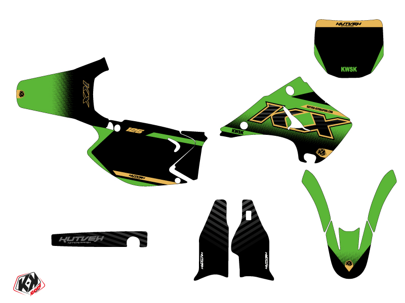 Kit décoration moto cross Kawasaki 125 KX Gold KUTVEK - vue 2