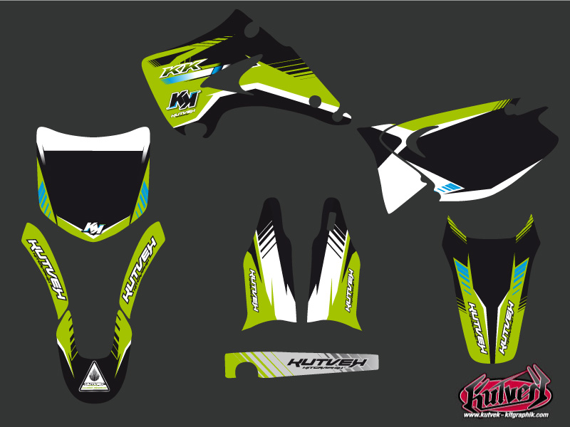 Kit Déco Moto Cross Pulsar Kawasaki 250 KX Noir KUTVEK - vue 2