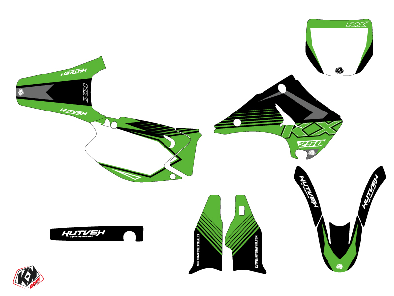 Kit Décoration Moto Cross Claw Kawasaki 250 KX Noir KUTVEK - vue 2