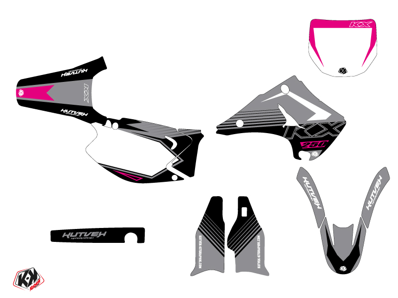 Kit Déco Moto Cross Claw Kawasaki 250 KX Gris KUTVEK - vue 2