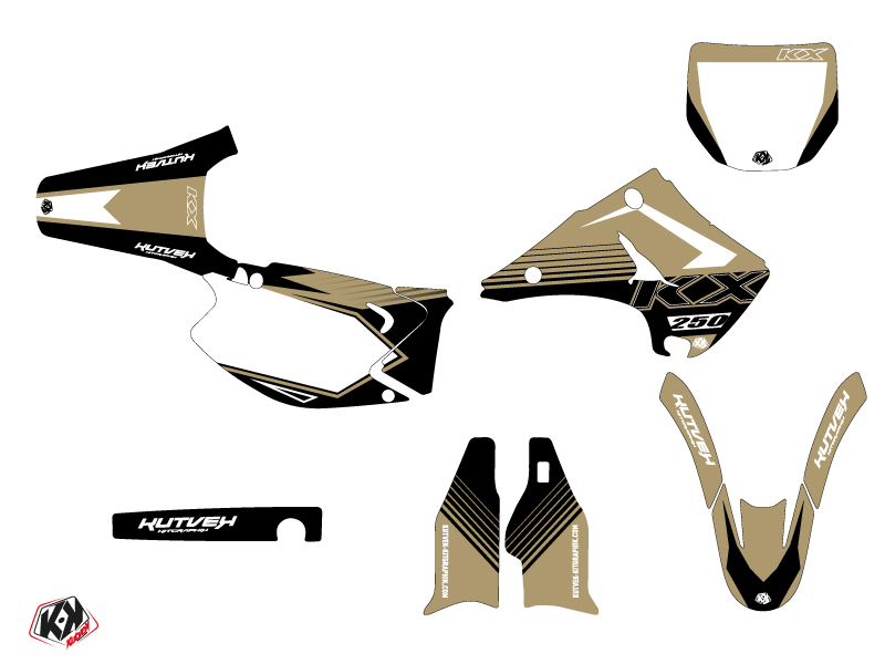 Kit décoratif moto cross Claw Kawasaki 250 KX Sable KUTVEK - vue 2