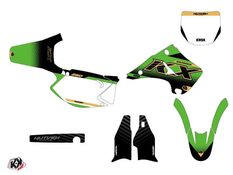 Kit décoration moto cross Kawasaki 250 KX Gold - vue 2