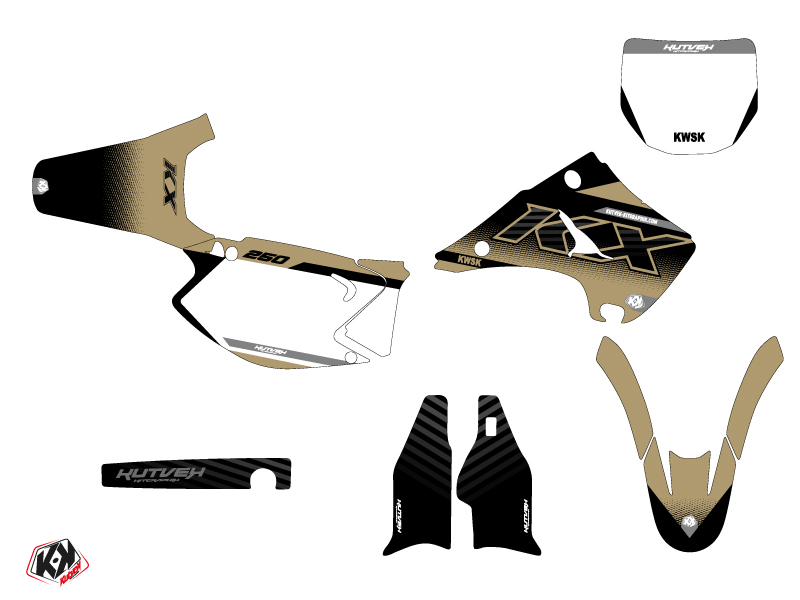 Kit de décoration moto cross Kawasaki 250 KX Sable - vue 2
