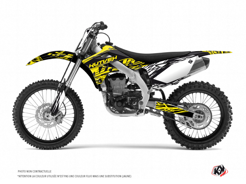 Kit plastiques Moto Cross Eraser Fluo Kawasaki 250 KX Jaune LIGHT