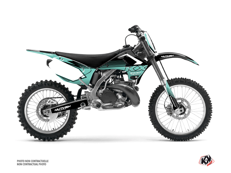 Kit Plastiques Moto Cross Claw Kawasaki 250 KX Turquoise KUTVEK