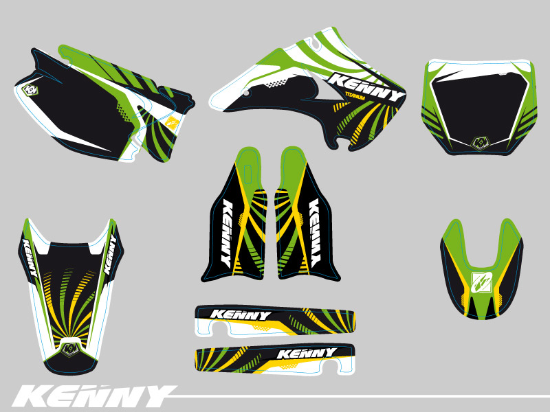 Kit Décoration Moto Cross Kenny Kawasaki 250 KX - vue 2