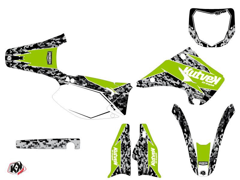 Kit décoration moto cross Predator Kawasaki 250 KX vert light - vue 2
