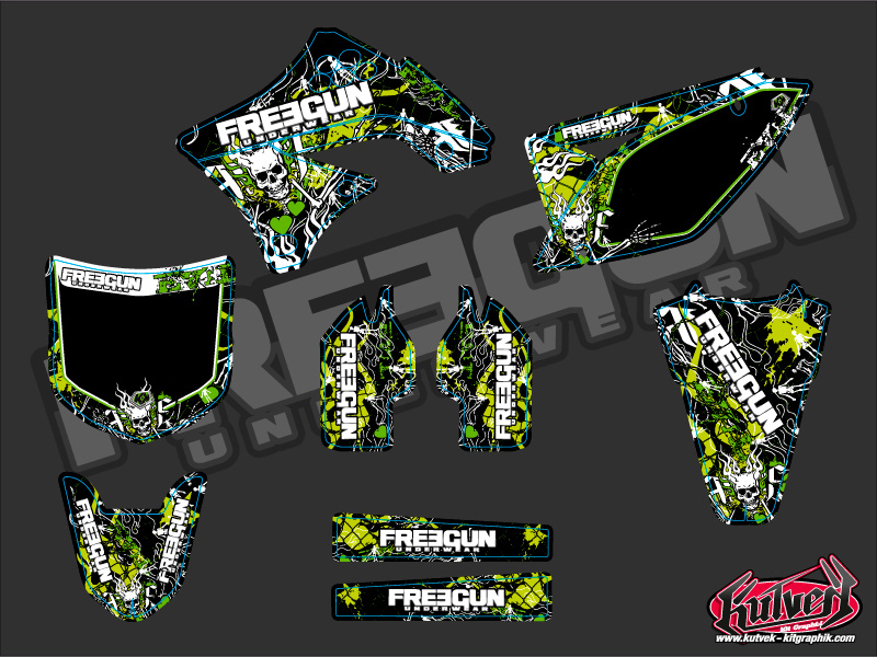 Kit Déco Moto Cross Freegun Kawasaki 250 KXF - vue 2