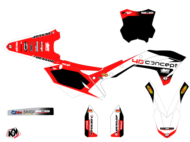 Kit déco moto cross réplica BOS Kawasaki 250 KXF KUTVEK - vue 2