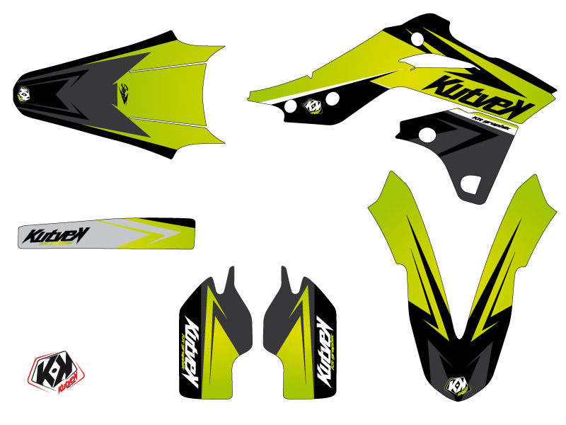 Kit Décoration Moto Cross Stage Kawasaki 250 KXF Vert KUTVEK - vue 2