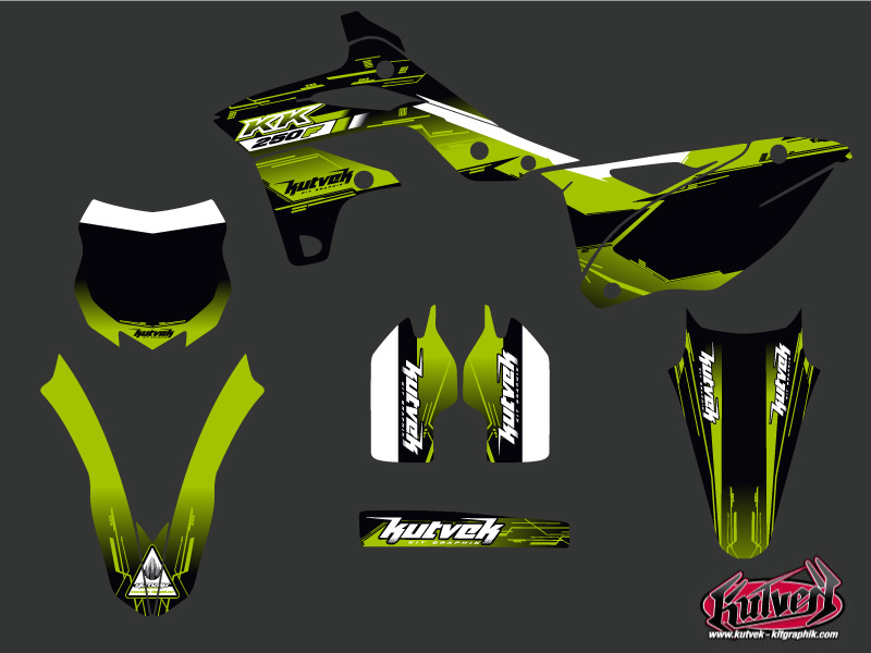 Kit Déco Moto Cross Slider Kawasaki 250 KXF KUTVEK - vue 2