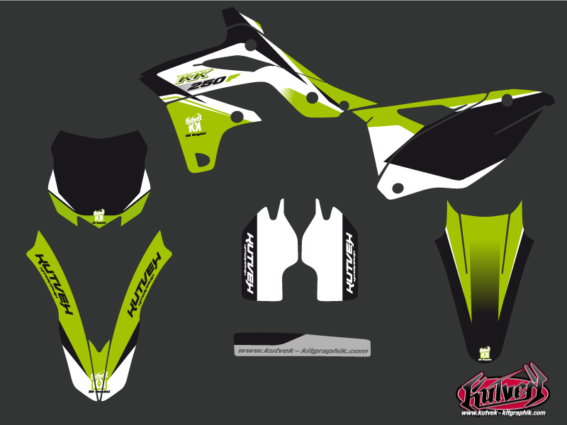 Kit Plastiques Moto-Cross Assault Kawasaki 250 KXF KUTVEK - vue 2