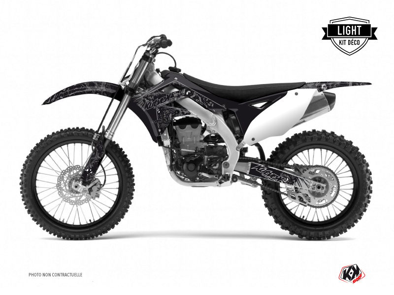 Kit Décoration Moto Cross Zombies Dark Kawasaki 250 KXF Noir KUTVEK