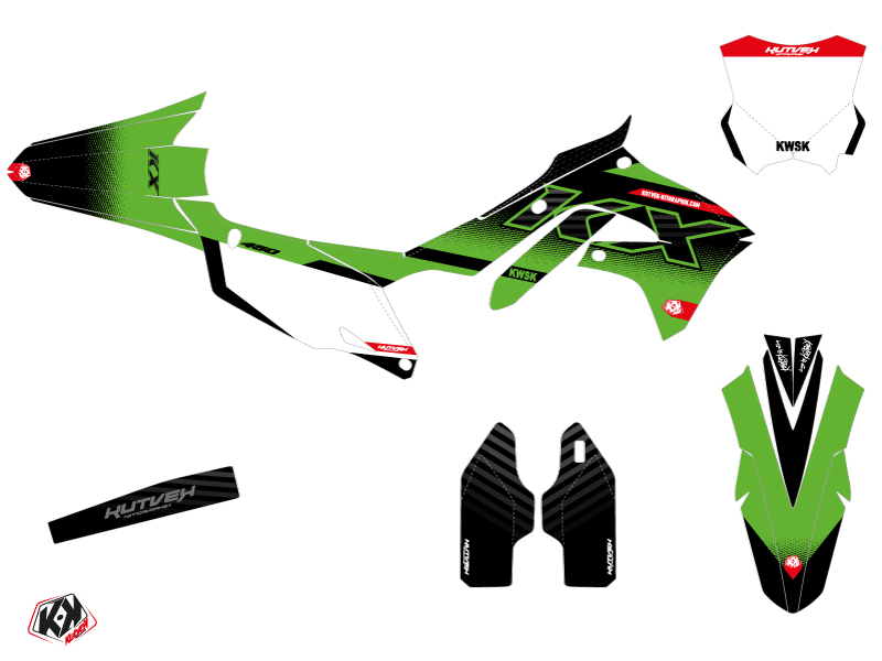 Kit Décoration Moto Cross Kawasaki KXF 450 Vert Kutvek - vue 2