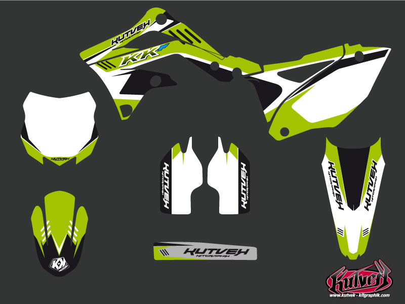 Kit Déco Moto Cross Chrono Kawasaki 450 KXF Noir KUTVEK - vue 2