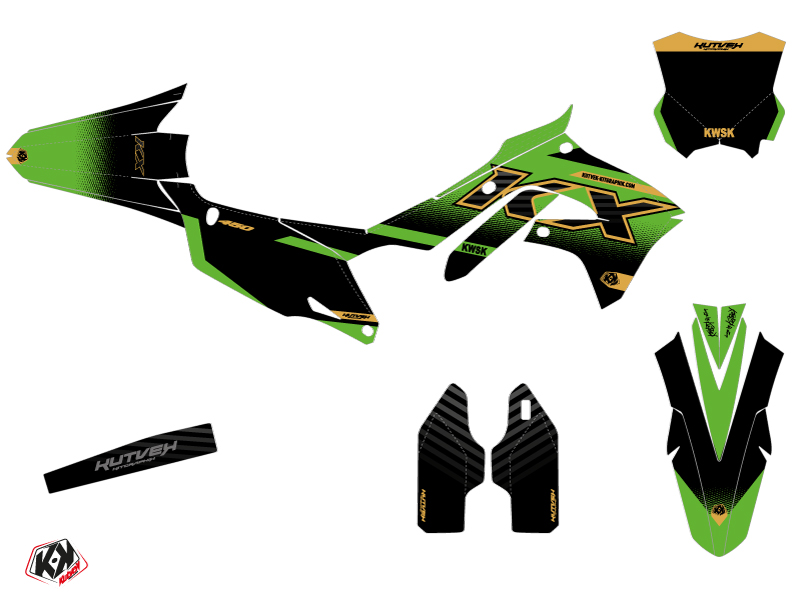 Kit Décoration Moto Cross Live Kawasaki 450 KXF Gold KUTVEK - vue 2
