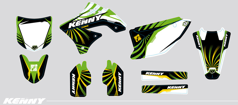 Kit décoration moto cross Kenny Kawasaki KXF 450 KUTVEK - vue 2
