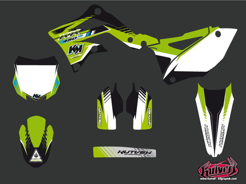 Kit Décoration Moto Cross Pulsar Kawasaki 450 KXF Noir KUTVEK - vue 2