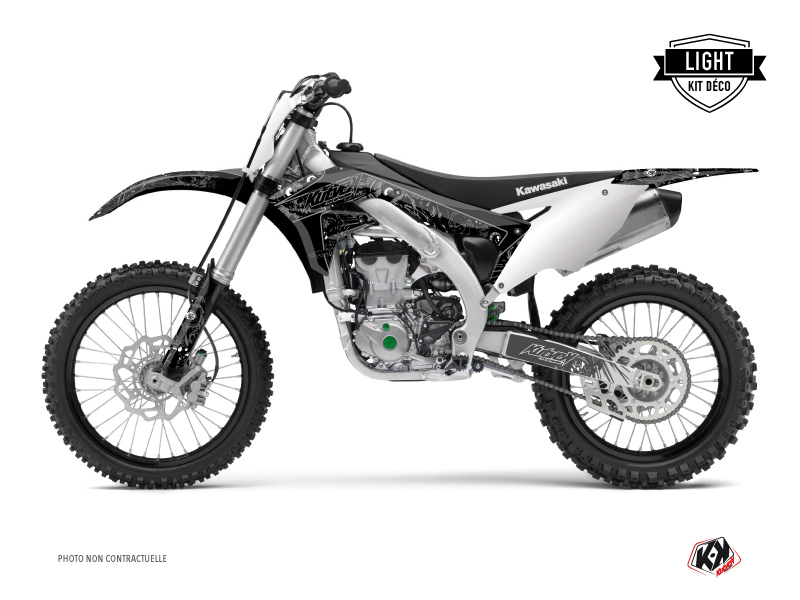 Kit décoration moto cross Zombies Dark Kawasaki 450 KXF noir KUTVEK