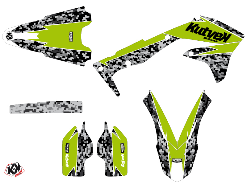 Kit Décoration Moto Cross Predator Kawasaki 450 KXF Vert KUTVEK - vue 2