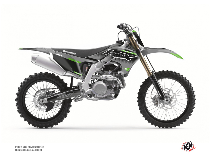 Kit Décoration Moto Cross Live Kawasaki 450 KXF Gris KUTVEK