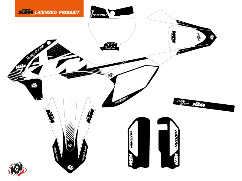 Kit Décoration Moto Cross Rétro KTM 50 SX Noir KUTVEK - vue 2